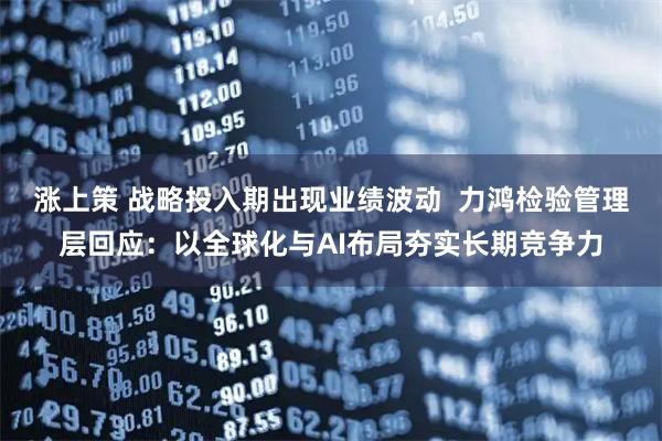 涨上策 战略投入期出现业绩波动  力鸿检验管理层回应：以全球化与AI布局夯实长期竞争力